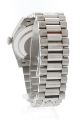 Rolex Day-Date 40 White Roman Dial Fluted Bezel Gold President Automatic Mens Watch 228239